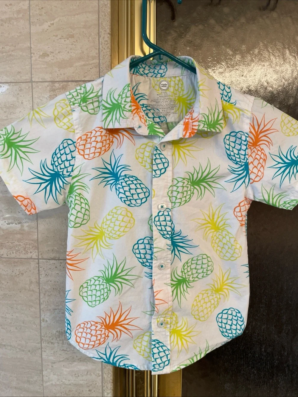 Lot Of 2 Boys Wonder Nation button-down Short Sleeve Shirts Size 4T